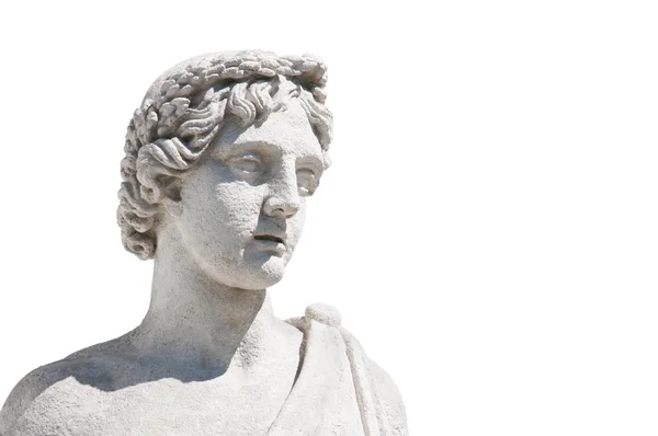 Mermer antik heykel üzerinde beyaz izole başkanı