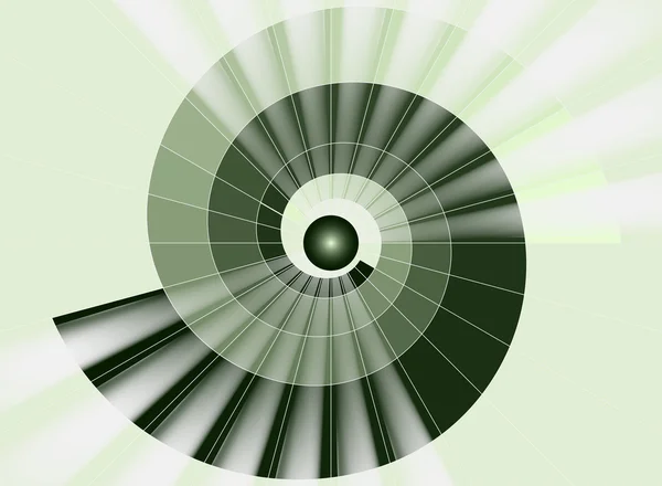 Sarmal merdiven, yeşil tünel ışığa