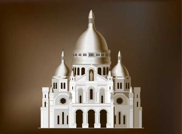 神聖な大聖堂サクレクール フランス - 4 — ストックベクタ