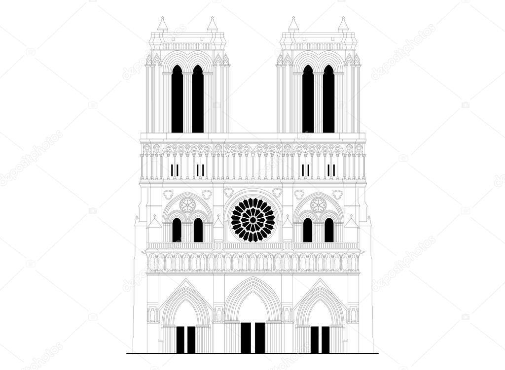 Cathedral Notre-Dame de Paris in France - 1