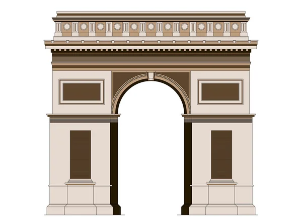 Arco del Triunfo - arco triunfal en París, Francia 2 — Vector de stock