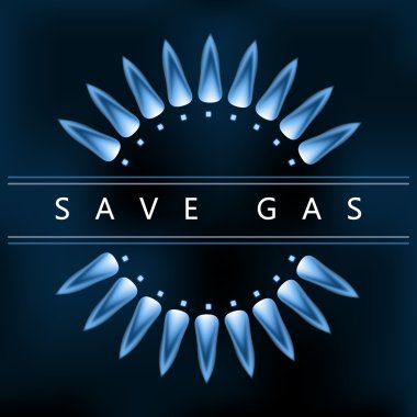 Gaz, mavi gaz alev, kaydetmek enerji tasarrufu