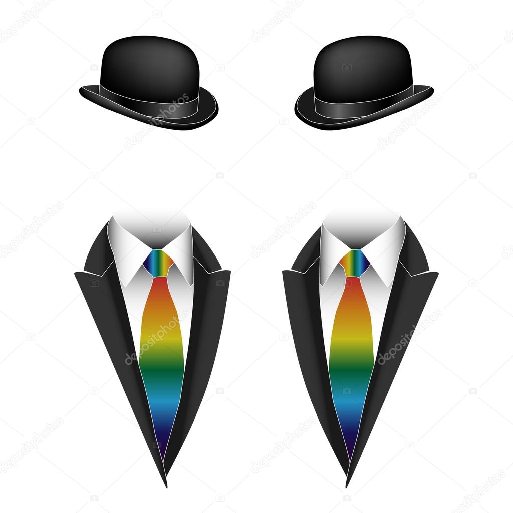 Vector illustration of gay couple