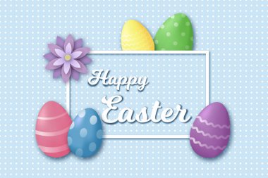 Mavi arka planda Paskalya 'nın tasviri