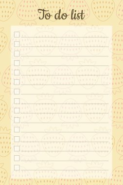 Not defteri için liste yapmak için