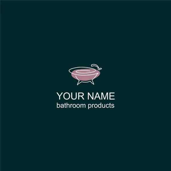 Üreticiler, hijyenik eşya, mobilya ve banyo aksesuarları üreticileri ve satıcıları için logo. Vektör