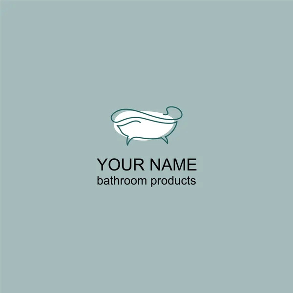 Üreticiler, hijyenik eşya, mobilya ve banyo aksesuarları üreticileri ve satıcıları için logo. Vektör