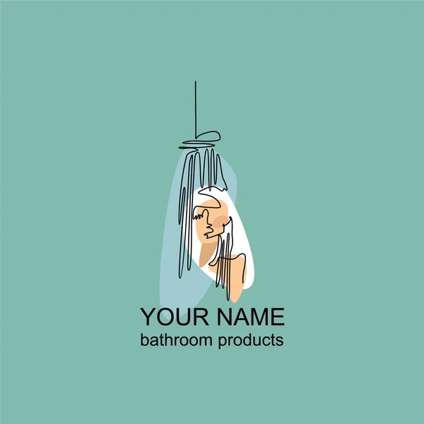 Tesisat ve banyo ürünleri, spa ve duş ürünleri üreticileri ve satıcıları için moda bir logo.