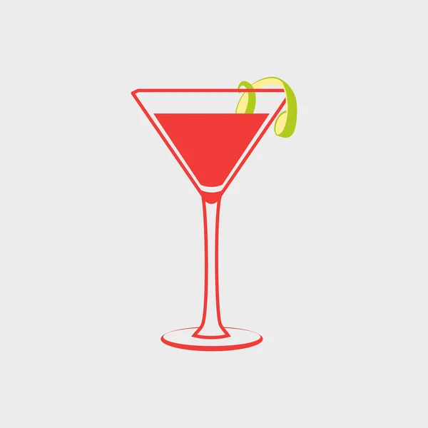 Cocktail cosmopolitan glass design, logo — Stock Vector