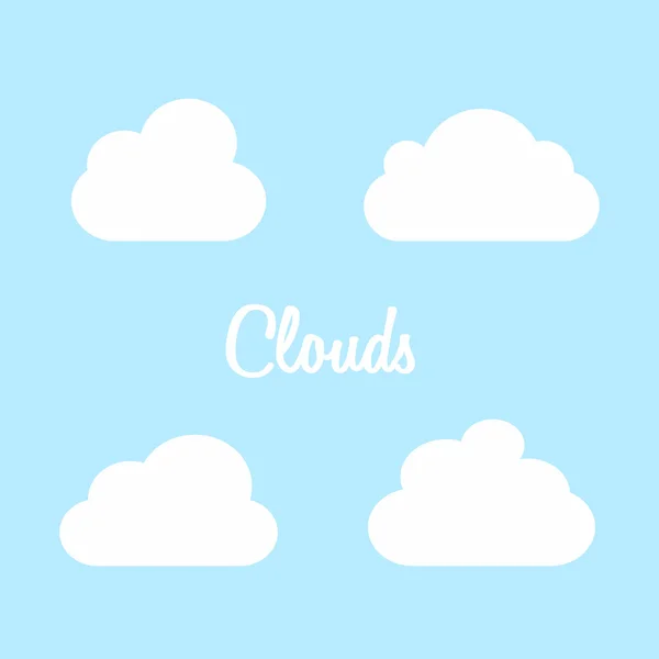 雲のアイコンのベクトルを設定 — ストックベクタ