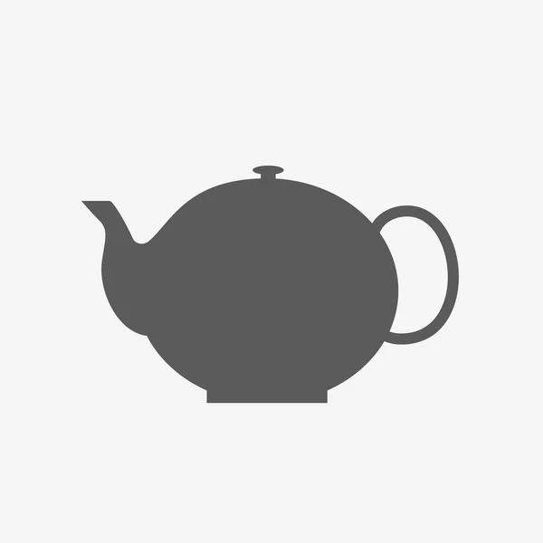 Black teapot silhouette - isolated vector illustration. Tea pot icon, sign — Stock Vector