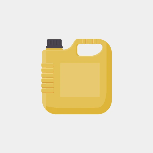 Blank Jerrycan kanister galon oleju Cleanser detergentu Abstergent izolowane. Ikona olejów silnikowych w stylu płaskim. Wektor prosty kanister ilustracji z olejem silnikowym. — Wektor stockowy