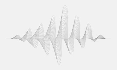 Vektör yarı ton ses dalgası. Müzik Dijital Ekolayzır.