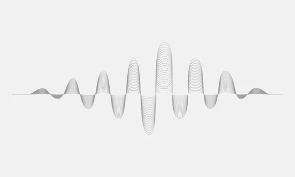 Vector sound waves halftone vector elements.. — Stock Vector