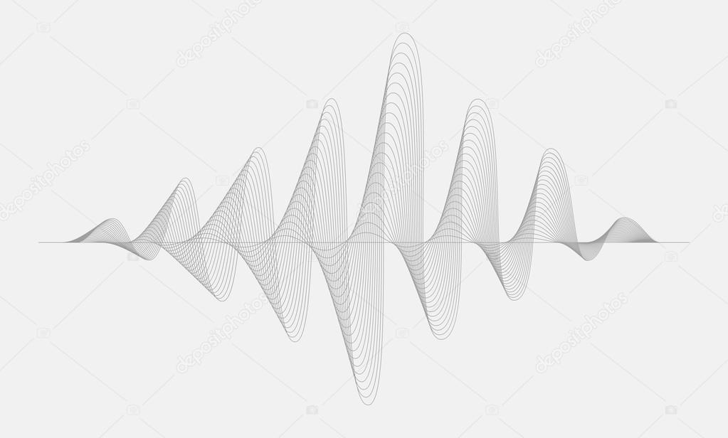 Vector halftone sound wave. Music Digital Equalizer.