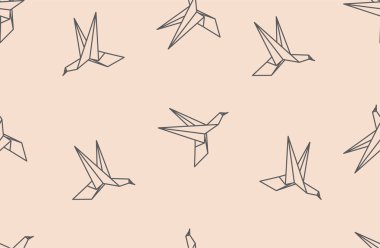 Origami kuş seamless modeli