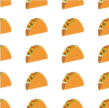 Meksika taco vektör seamless modeli
