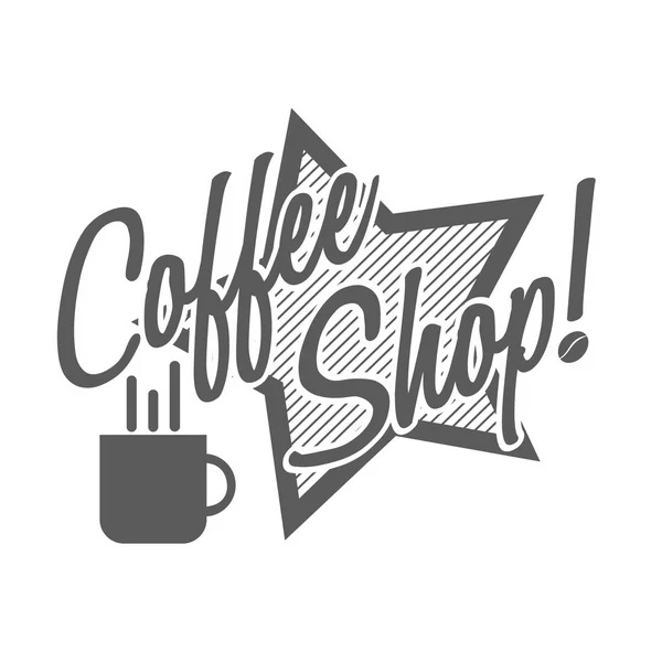 Logotyp psaní - káva shop. — Stockový vektor