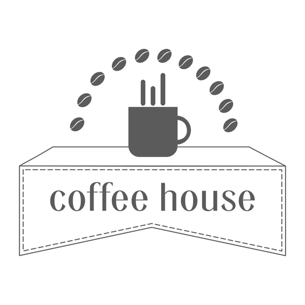 Simple "coffee house" logo — Stock Vector