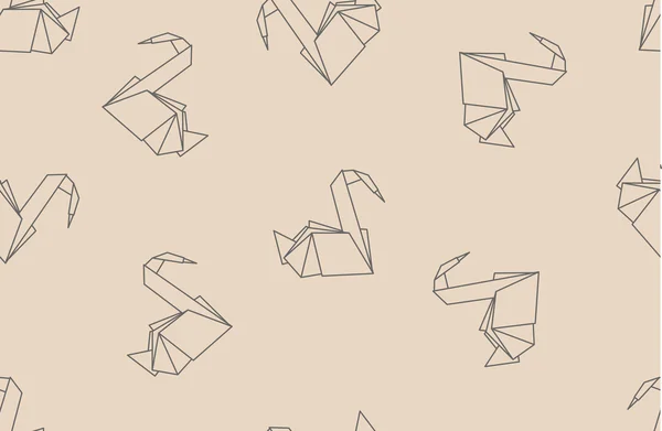 Japanese origami paper cranes seamless pattern. Can be used for web page backgrounds, surface textures, background on business cards or poster, wallpapers, print on textiles. — ストックベクタ