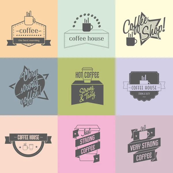 Coffee Shop Logo Ideen für Marke. — Stockvektor
