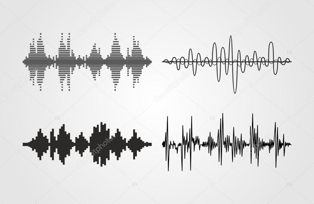 Set of vector sound waves.