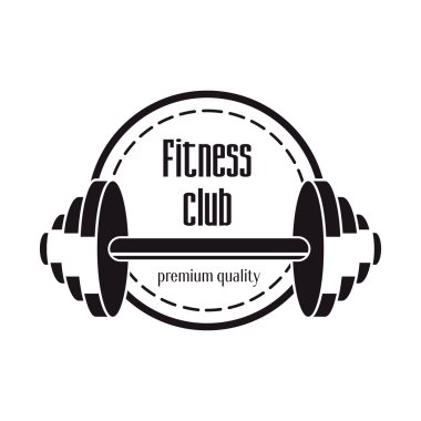 Fitness kulübü logosu tasarım konsepti ile Halter