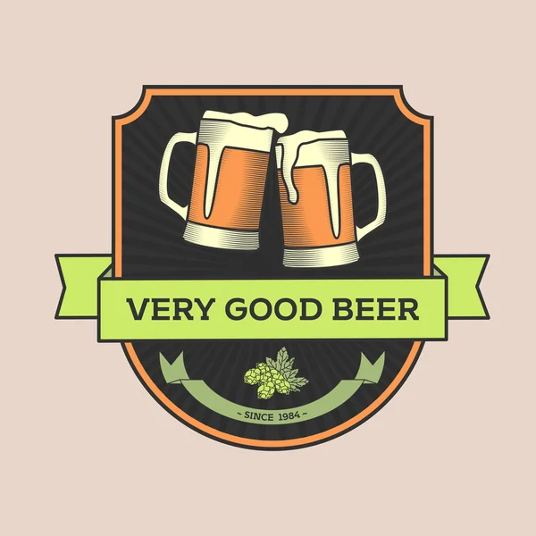 Ilustração vetorial vintage, conceito ou logotipo pub, pub, cerveja . —  Vetores de Stock