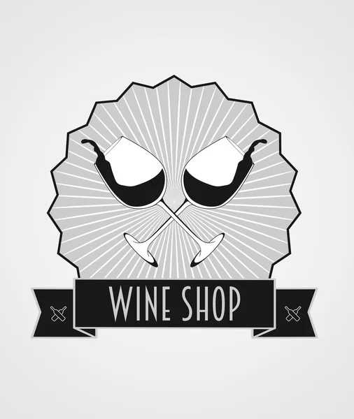 Tienda de vinos plantilla de logotipo abstracto con dos copas. Icono de diseño creativo. Símbolo vectorial. Editable . — Archivo Imágenes Vectoriales