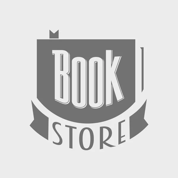 Книжный магазин. Векторный логотип — стоковый вектор