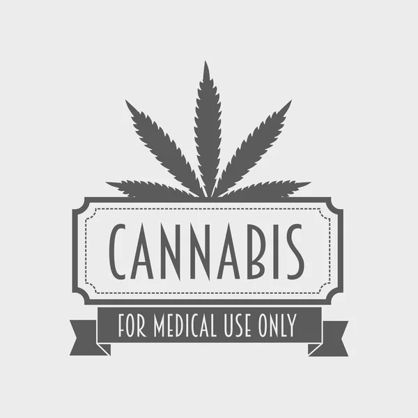 Medical marijuana logos. Cannabis badge, labels design concept — Stock Vector