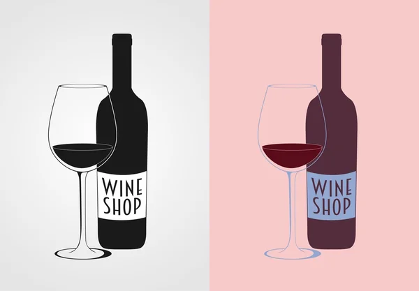 Vector de vino Concepto de logotipo, insignia o etiqueta — Archivo Imágenes Vectoriales