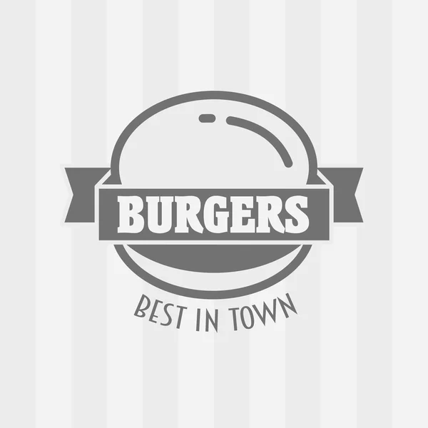 Insignia de hamburguesa o logo vector — Vector de stock