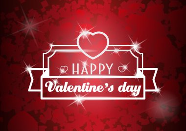 Sevgililer günü Poster kalp ile. Vektör çizim kırmızı kalpler zemin üzerine. 