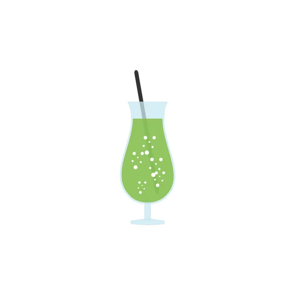Green Cocktail Illustration Icon — Vector de stock