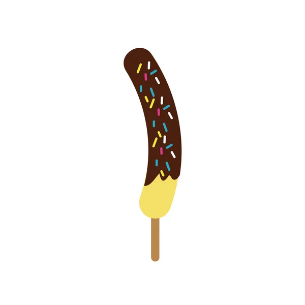 Clip Art Aus Schokoladenbananen Und Symbole — Stockvektor