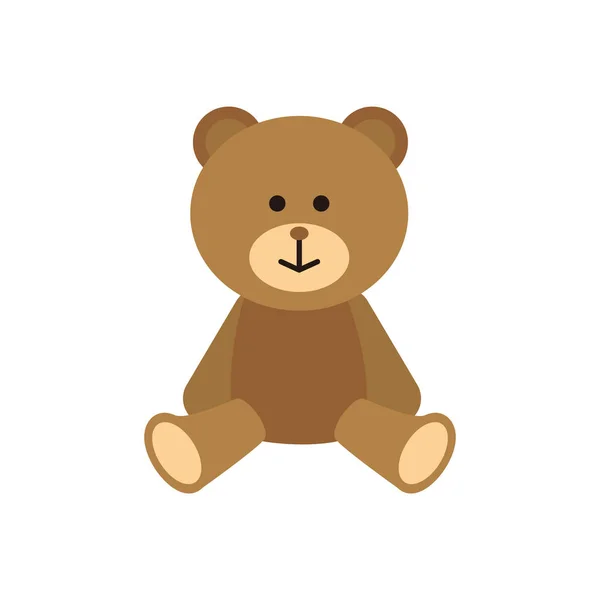 Flaches Und Einfaches Teddybär Anschauungsmaterial — Stockvektor