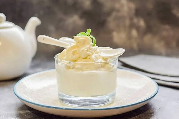 Prepare Cream Cheese Kefir Sour Cream Freeze Ingredients Beforehand Defrost — Stock Photo, Image