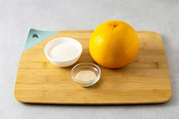 Prepare All Grapefruit Agar Sugar Ingredients — Stock Photo, Image