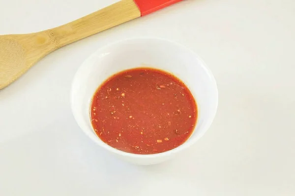 Preparate Salsa Fare Questo Combinare Succo Arancia Salsa Soia Zucchero — Foto Stock