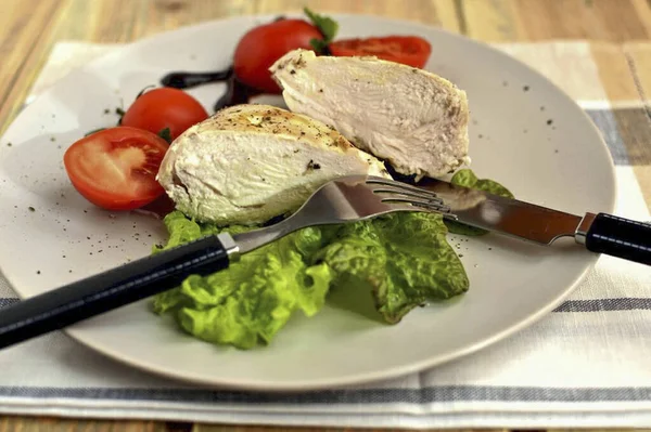 Serve Tender Breast Your Favorite Side Dish Bon Appetit — Stock Photo, Image