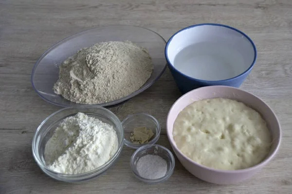 Prepare Ingredients Taking Account Finished Dough Which Must Cooked Hours — Stock Photo, Image