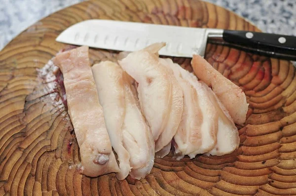 Fat Tail Must Also Cut Plates Approximately Same Thickness — Stock Photo, Image