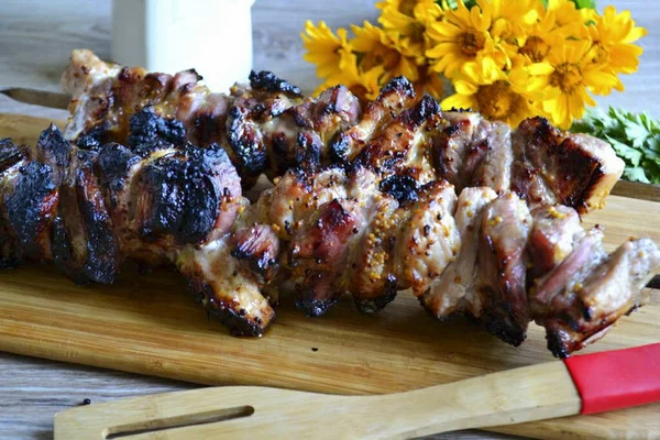 Kebap Hazır Meğerse Çok Lezzetliymiş Afiyet Olsun — Stok fotoğraf