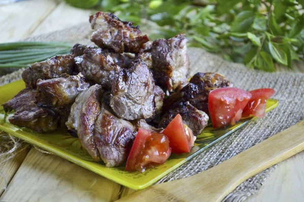 Kebab Pronto Ricetta Dei Kebab Aceto Vino Può Già Essere — Foto Stock