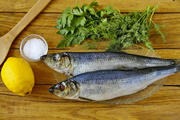 Bereid Alle Ingrediënten Die Nodig Zijn Haring Maken Mangala — Stockfoto