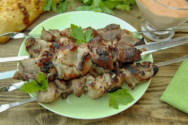 Kebab Blijkt Volgens Dit Recept Sappig Zacht Erg Lekker Zijn — Stockfoto