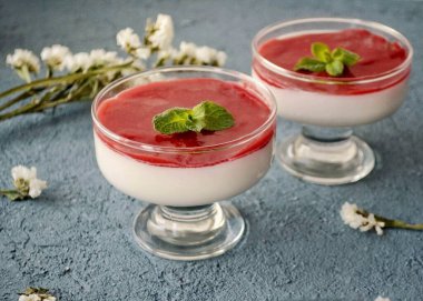 Hindistan cevizli panna cotta hazır. Tatlı çok yumuşak ve yumuşak oluyor, hafif hindistan cevizi aromalı. Afiyet olsun.!