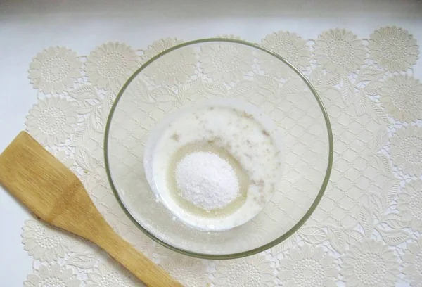 Přidejte Sůl Cukr Vanilku — Stock fotografie