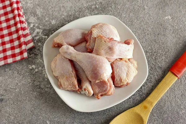 Cortar Pollo Porciones — Foto de Stock